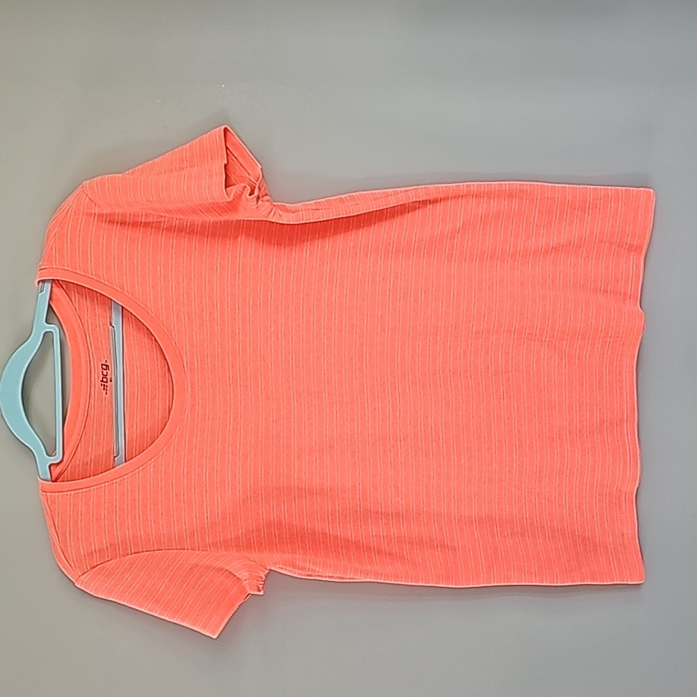 bcg neon orange with white stripes, short- sleeve t-shirt Size XL - Picture 2 of 11